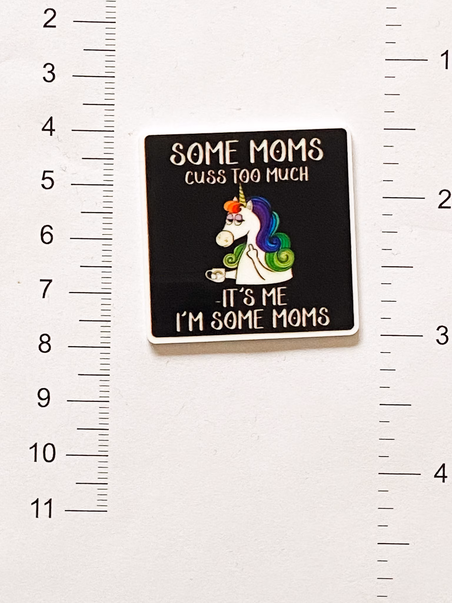 Snarky Some Mums Cross Stitch Needle Minder: Themed Needle Nanny, Fridge Magnet - Image 2