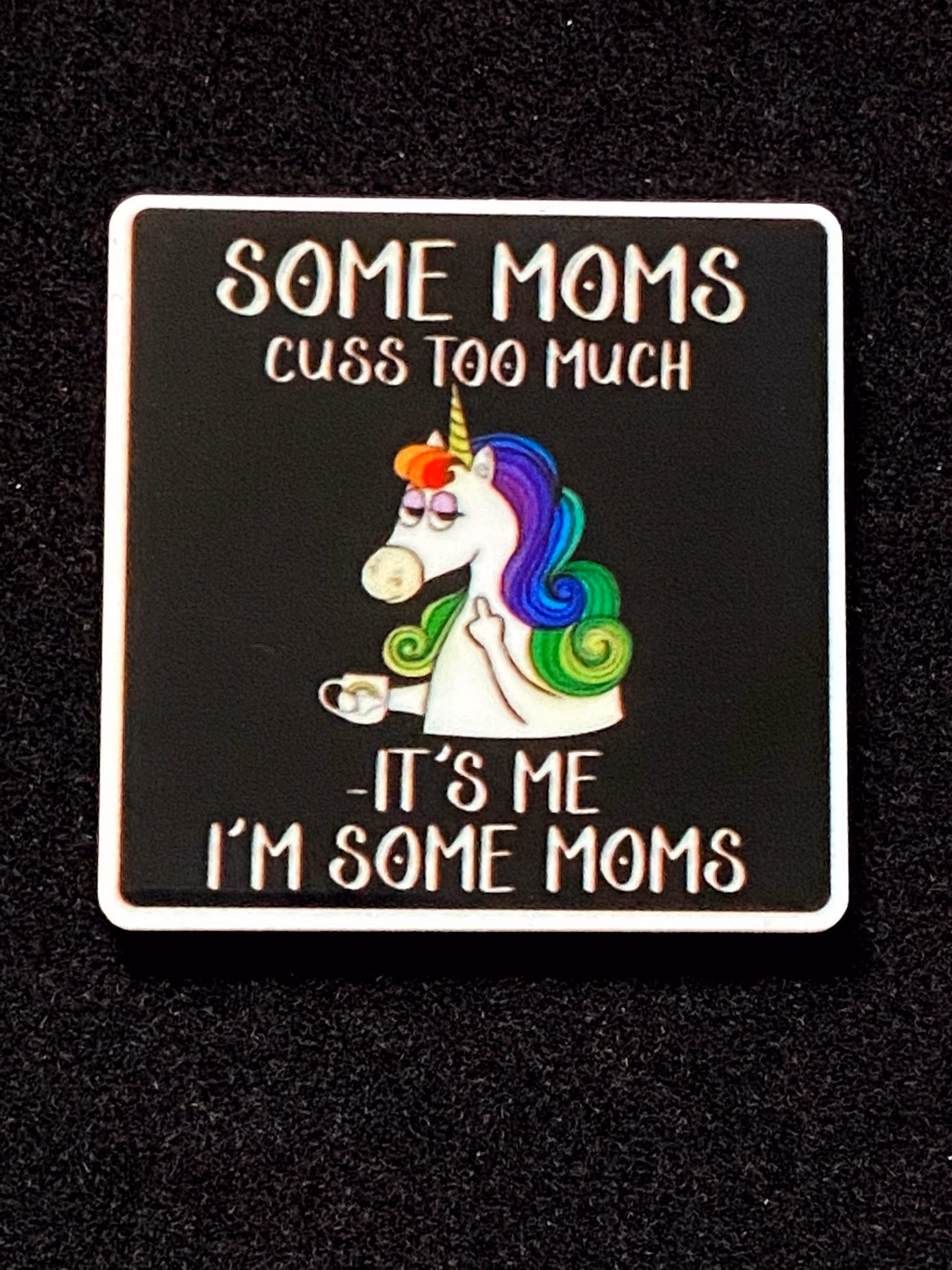 Snarky Some Mums Cross Stitch Needle Minder: Themed Needle Nanny, Fridge Magnet - Image 4